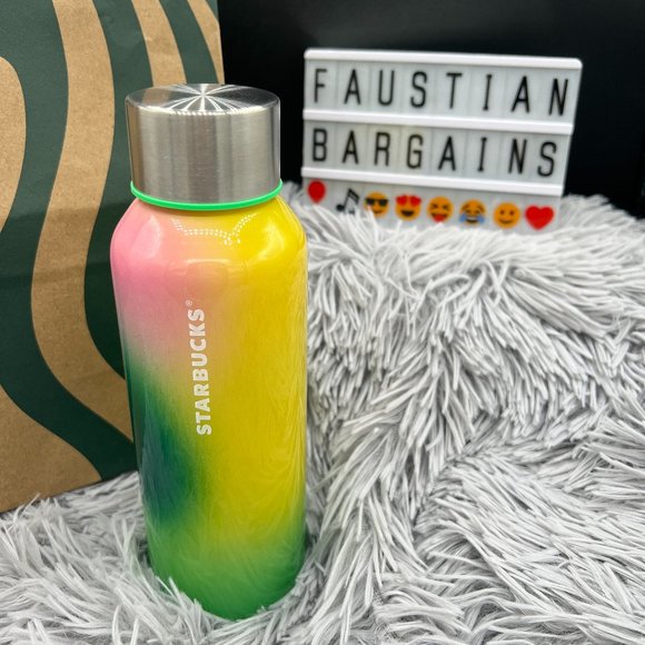 *SOLD* NWT  Starbucks Spring 2023 Radiant Rainbow Glass Water Bottle 20 oz - Picture 1 of 5